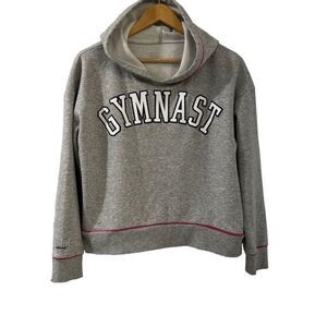 Justice Hoodie Sweatshirt Girls Sz 18/20 Gymnast Graphic Glitter